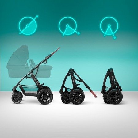 Kinderkraft XMOOV Wózek wielofunkcyjny 3w1 Black